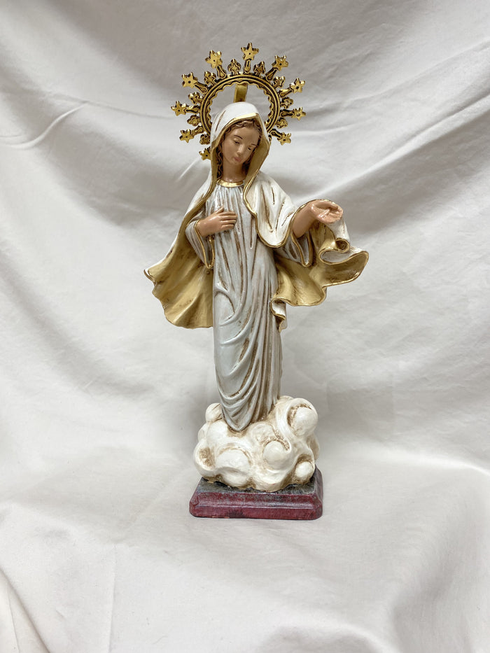 11" Mary, Queen of Heaven Hand Painted Statue