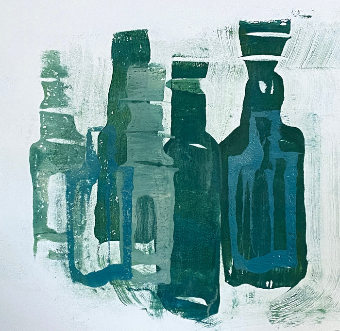 1910: Green Gin Bottles