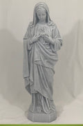 26" Immaculate Heart of Mary Concrete Garden Statue Granite Finish