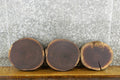 3- Round Cut Live Edge Black Walnut Rustic Centerpiece Slabs 12500-12502