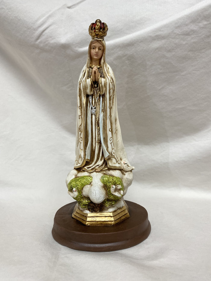 8" OLO Fatima Hand Painted Statue