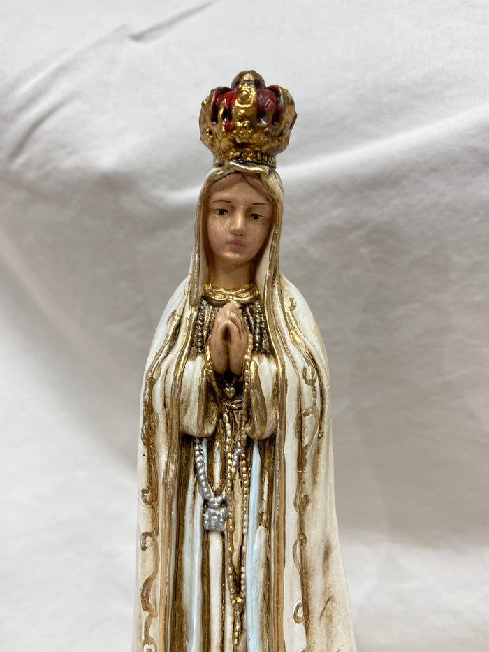 8" OLO Fatima Hand Painted Statue