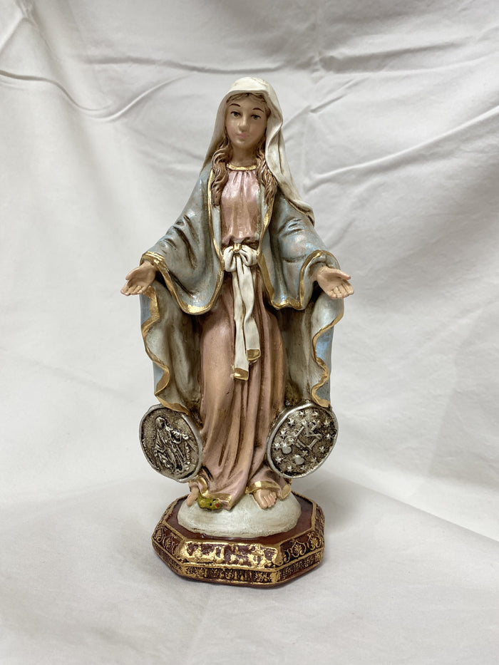 8.5" OLO Miraculous Medal Hand Painted Statue