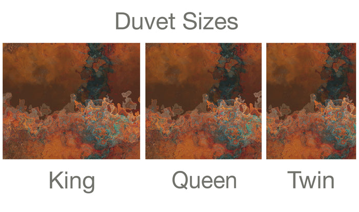 Abstract Duvet Cover in Cotton or Polyester, Copper Passion