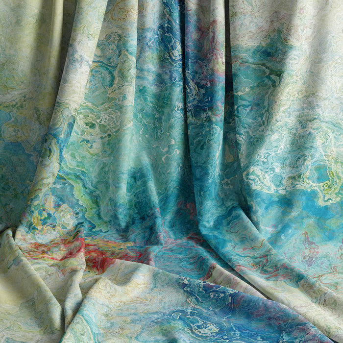 Abstract Fabric by the Yard, Cool Cucumber