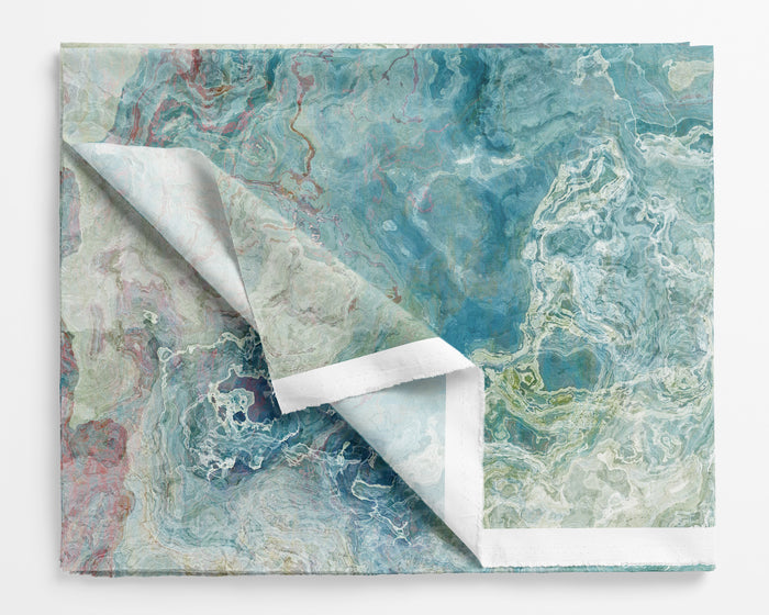 Abstract Fabric by the Yard, Cool Cucumber