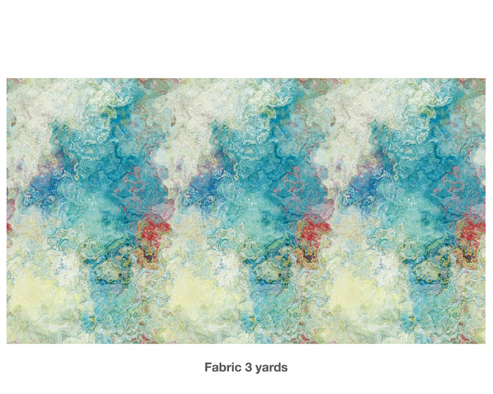 Abstract Fabric by the Yard, Cool Cucumber