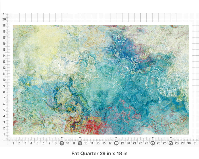 Abstract Fabric by the Yard, Cool Cucumber