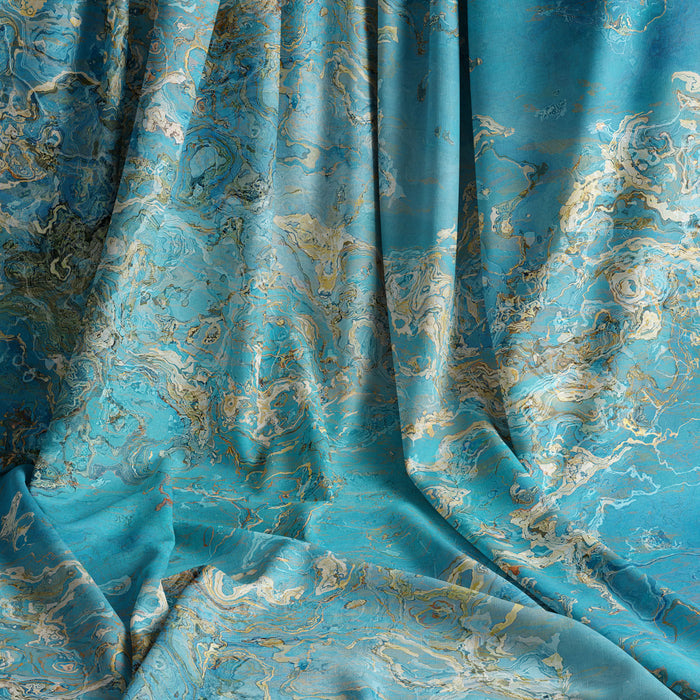 Abstract Fabric by the Yard, Spring Sky