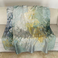 Abstract Sherpa Fleece Throw, Sage Lake