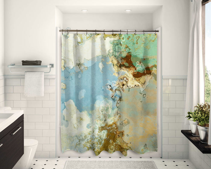 Abstract Shower Curtain, Sand Dream