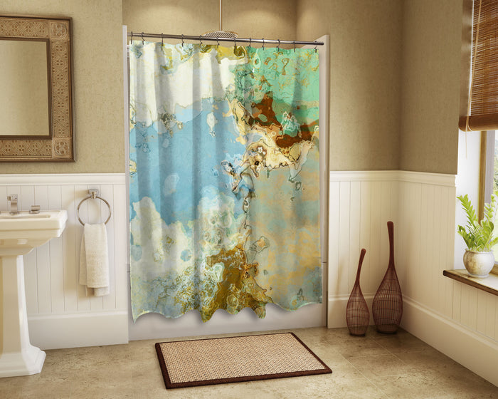 Abstract Shower Curtain, Sand Dream