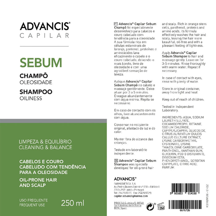 ADVANCIS Capilar Sebum Shampoo 250ml