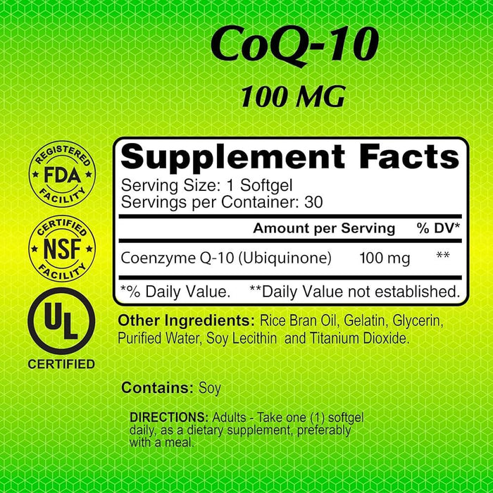 ALFA VITAMINS Coq - 10 100Mg 30 Softgels