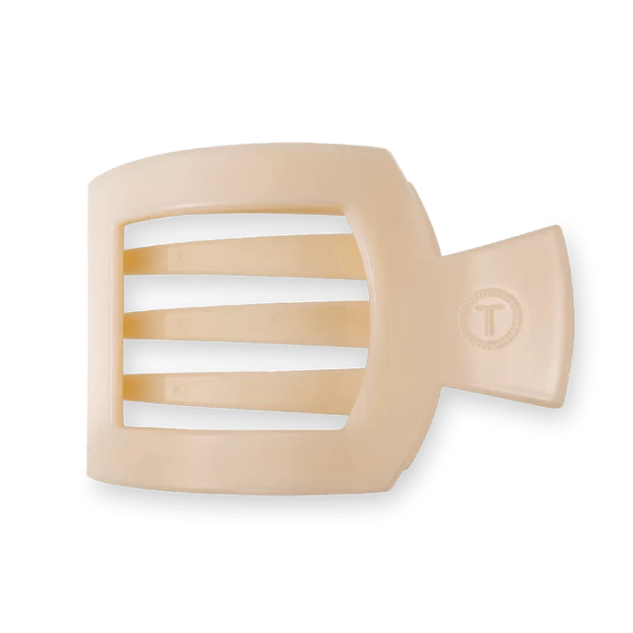 Teleties Almond Beige Large Flat Square Clip