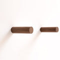 Astra Gourmet Pack of 2 Wooden Utility Hook, Hanging Coat Hat Wall Mounted Single Organizer Hangers, Handmade Craft Hat Rack(Black Walnut, 4 Inches)