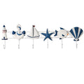 B Blesiya Nautical Seashell Lighthouse Seagull Towel Coat Wall Hook Hanger Keys Holder Hanger Multi Uses - B, 56.5 x 4 x 18cm