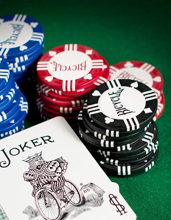 Bicycle 8 Gram Clay Filled Poker Chips - 50 Count Set
