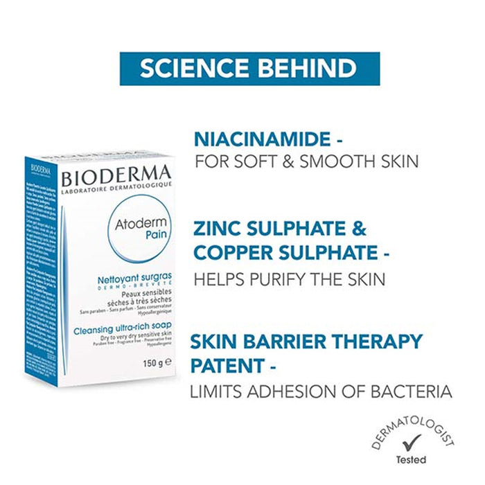 BIODERMA Atoderm Intensive Pain Cleansing Bar 150G