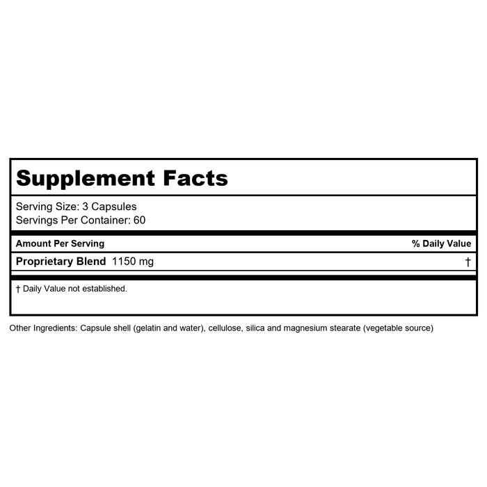 Biotics Research Kapparest 180 Capsules - Supplement Facts panel