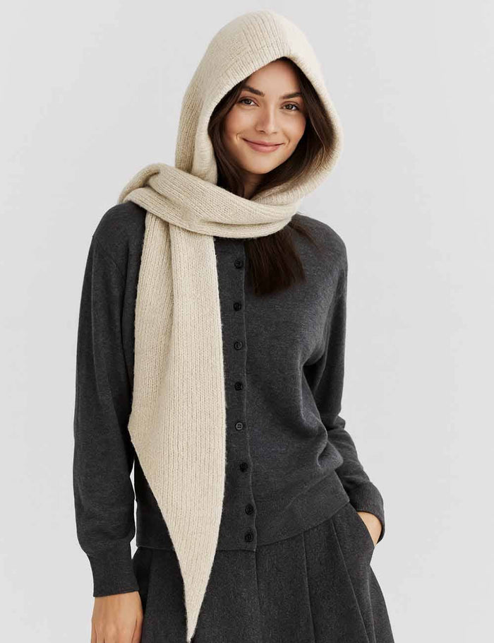 Black Licorice Hooded Scarf