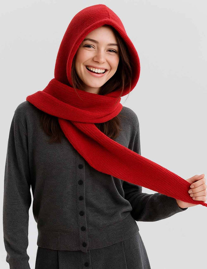 Black Licorice Hooded Scarf