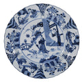Blue And White Plate Noble Lady Motif 18"