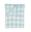 Blue Gingham Chenille Blanket