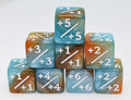 Blue & Gold +1/+1 Magic Counters Plastic Dice Foam Brain Games