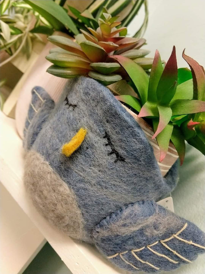 Bluebird Felt Planter