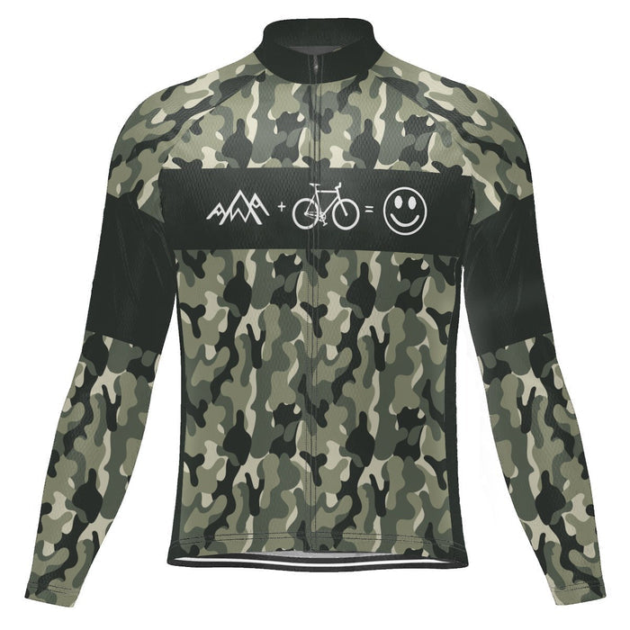 Camo Long Sleeve Cycling Jersey for Men
