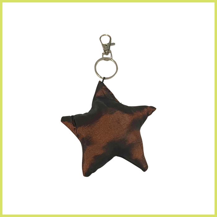 Chocolate Brown Star Bag Charm