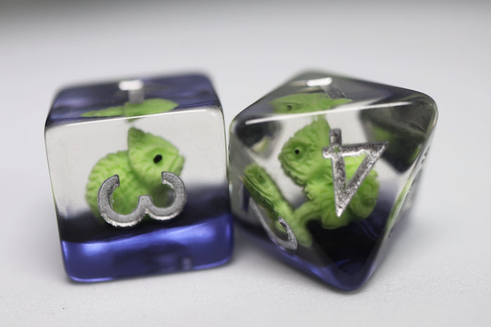 Colorful Chameleon RPG Dice Set Plastic Dice Foam Brain Games