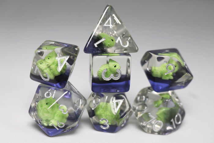 Colorful Chameleon RPG Dice Set Plastic Dice Foam Brain Games