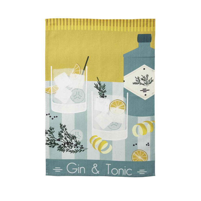 Coucke Linen Blend Tea Towel - Gin & Tonic