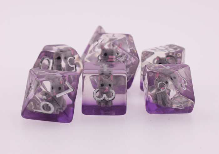 Cozy Cat RPG Dice Set Plastic Dice Foam Brain Games