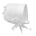 Cross Baptism Bonnet- Scallop Edge