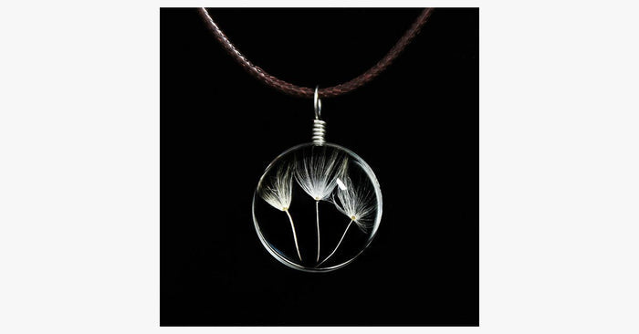 Crystal Glass Ball Wish Pendant