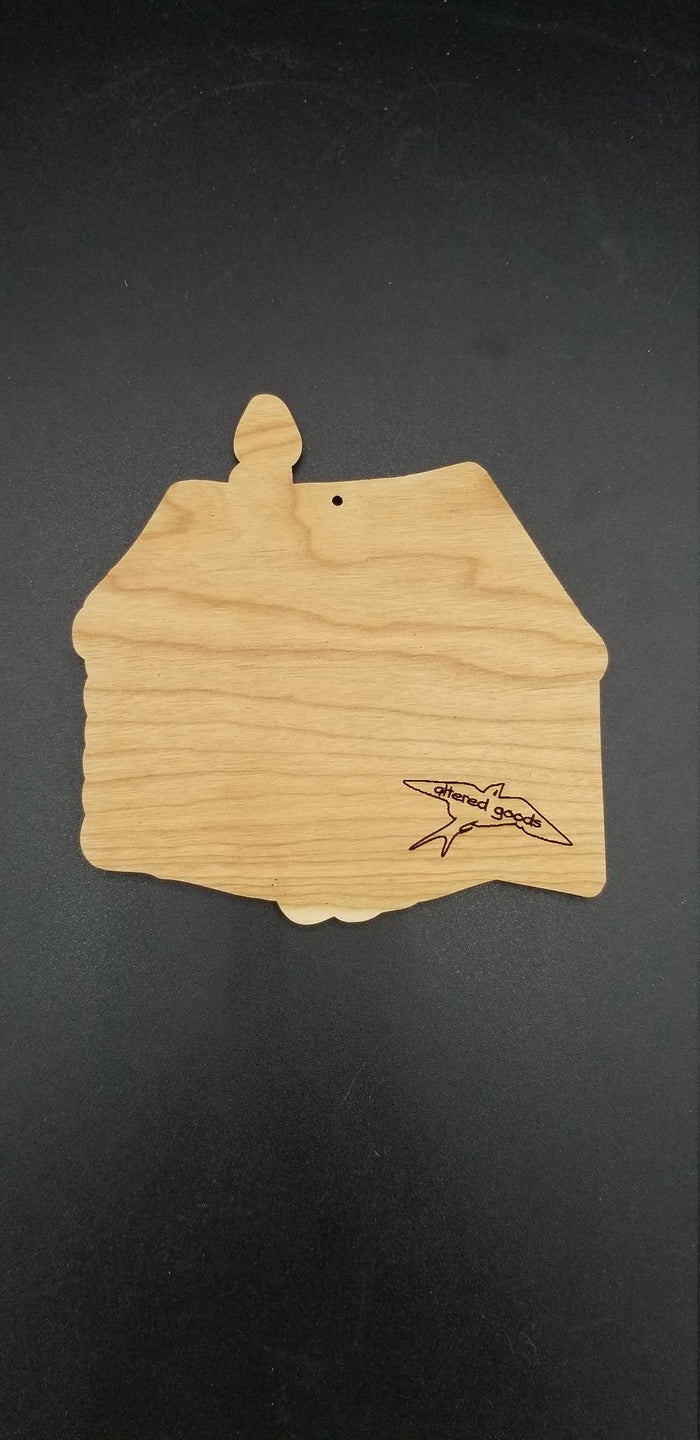 Custom cabin wooden ornament