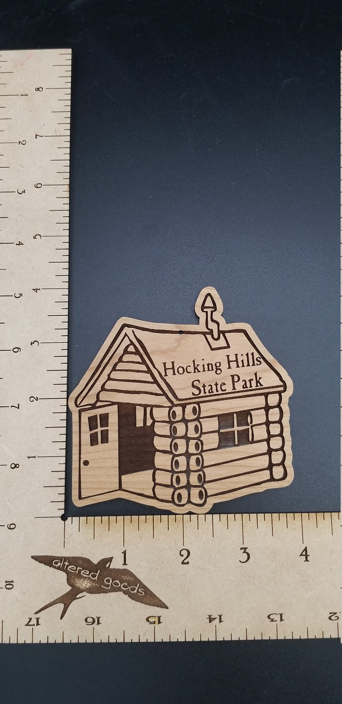 Custom cabin wooden ornament