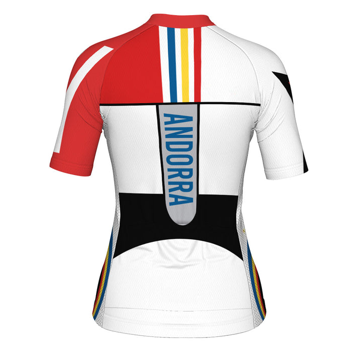 Customized Andorra Short Sleeve Cycling Jersey for Women