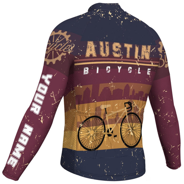 Customized Austin Long Sleeve Cycling Jersey for Men