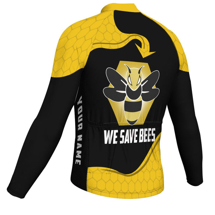 Customized Bee Long Sleeve Cycling Jersey for Men