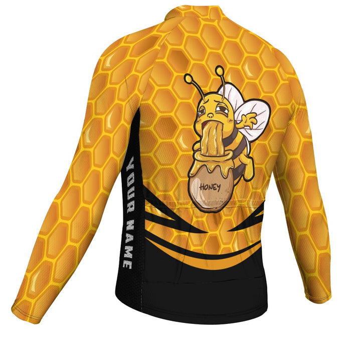 Customized Bee Long Sleeve Cycling Jersey for Men