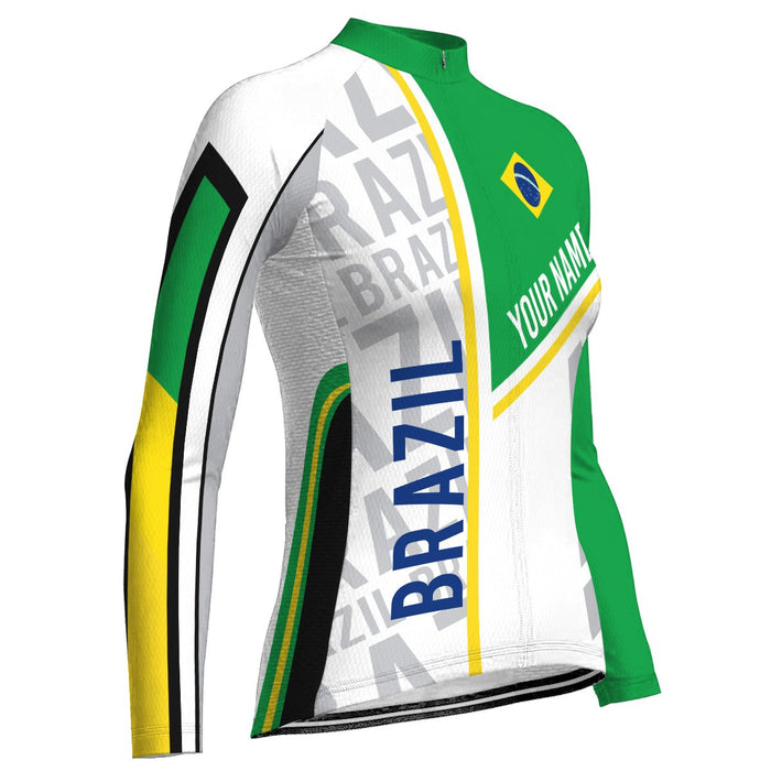 Customized Brazil Long Sleeve Cycling Jersey for Women