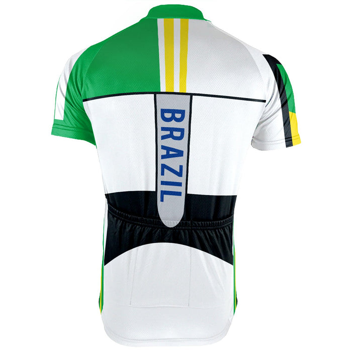 Customized Brazil Short Sleeve Cycling Jersey for Men