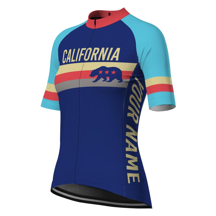 Customized California Short Sleeve Cycling Jersey for Women