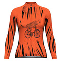 Customized Cheetah Long Sleeve Cycling Jersey for Women