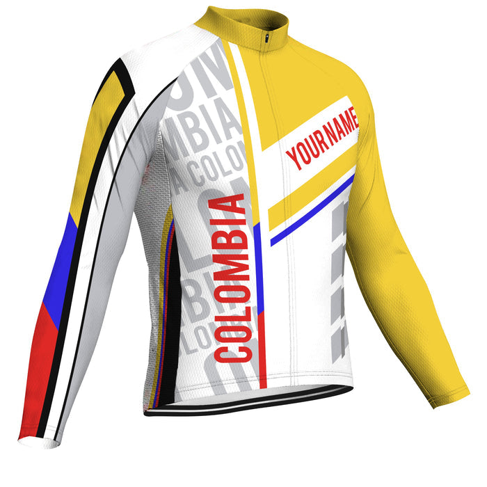 Customized Colombia Long Sleeve Cycling Jersey for Men