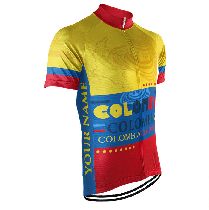 Customized Colombian Short Sleeve Cycling Jersey For Men